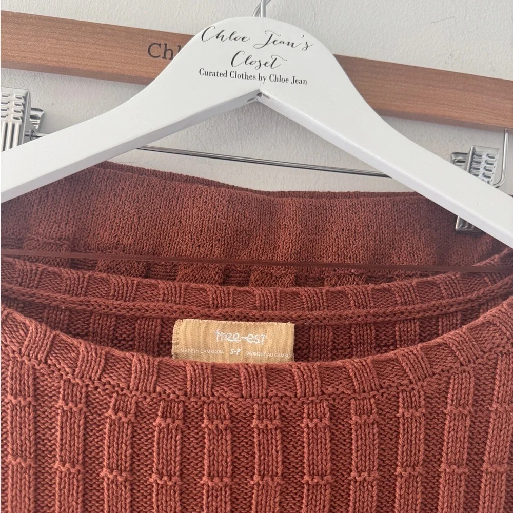 FREE PEOPLE Kenzie Brown Sweater Set S
